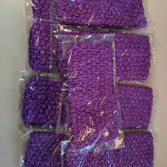 11 Purple Stretchy Headbands Tutu Tops DIY - Picture 2 of 4